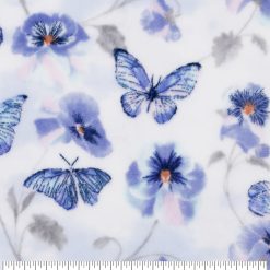 Butterfly Floral Sew Lush Fleece Fabric