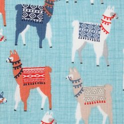 Novelty Cotton Fabric Mixed Llamas with Blankets