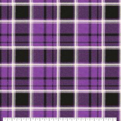 Purple and Black Plaid Super Snuggle Flannel Fabric