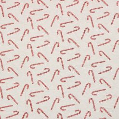 Candy Canes on White Super Snuggle Christmas Flannel Fabric