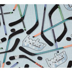 Novelty Cotton Fabric Hockey Ice Rink