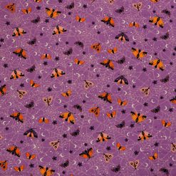 Moths On Purple Super Snuggle Flannel Fabric