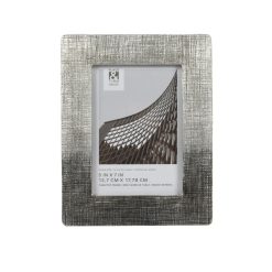 5 x 7 Metallic Silver Tabletop Picture Frame by Place   Time