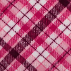 Pink   Burgundy Bias Plaid Anti Pill Fleece Fabric