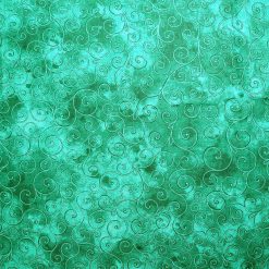 Green Watercolor Lattice Scroll Cotton Fabric by Keepsake Calico