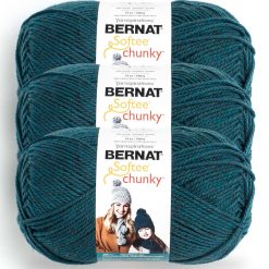 Bernat Softee Chunky 431yds Super Bulky Acrylic Yarn 3 Bundle