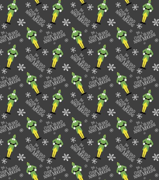Elves   Snowflakes Christmas Cotton Fabric - Image 2