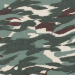 Green Wavy Camouflage Anti Pill Fleece Fabric