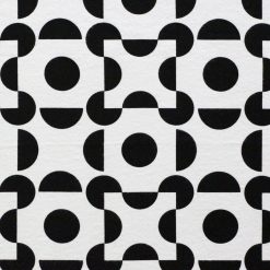 Black   White Geometric Super Snuggle Flannel Fabric