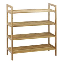 Oceanstar 27 Natural 4 Tier Bamboo Shoe Rack
