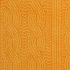 Yellow Cable Knit Anti Pill Fleece Fabric