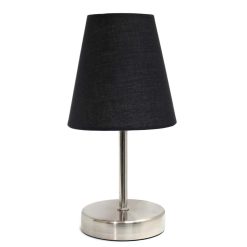 All The Rages 10.5 Metal Petite Stick Desk Lamp With Fabric Shade
