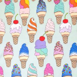 Alexander Henry Soft Serve Ice Cream on Light Blue Premium Cotton Fabric