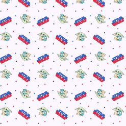 Patriotic Mandalorian Star Toss Patriotic Cotton Fabric