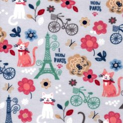 I Meow Paris Allover Super Snuggle Flannel Fabric
