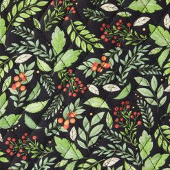 Holly   Buffalo Checks Double Faced Pre Quilted Christmas Cotton Fabric