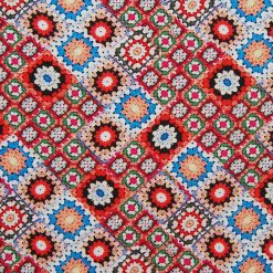 Multicolor Geometric Quilt Cotton Fabric by Keepsake Calico