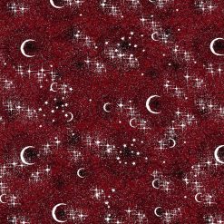 Red Crescent Moons On Webs Super Snuggle Flannel Fabric