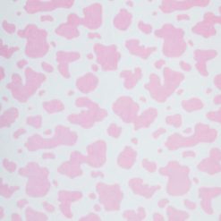 Pink Cow Print Sew Lush Fleece Fabric