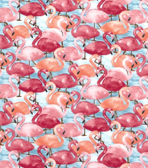 Flamingo Friends Novelty Cotton Fabric - Image 2