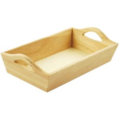 Paintable Wooden Tray with Handles