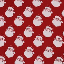 Santa Faces on Red Super Snuggle Christmas Flannel Fabric