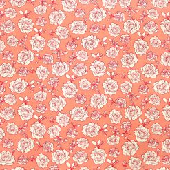 Rose On Coral Super Snuggle Flannel Fabric