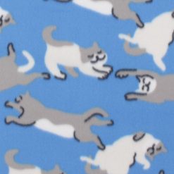 Cats on Blue Blizzard Fleece Fabric