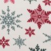 White   Red Snowflakes Blizzard Fleece Fabric