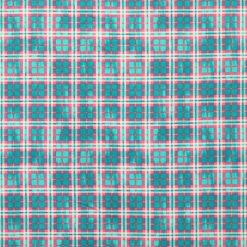 Aqua   Pink Tartan Plaid Super Snuggle Flannel Fabric