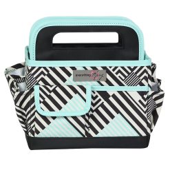 Everything Mary 8 Teal   Black Geometric Collapsible Craft Caddy
