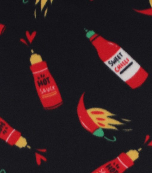 Hot Sauce Blizzard Prints Fleece Fabric