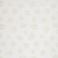 Cream Embossed Paw Prints Sew Lush Fleece Fabric