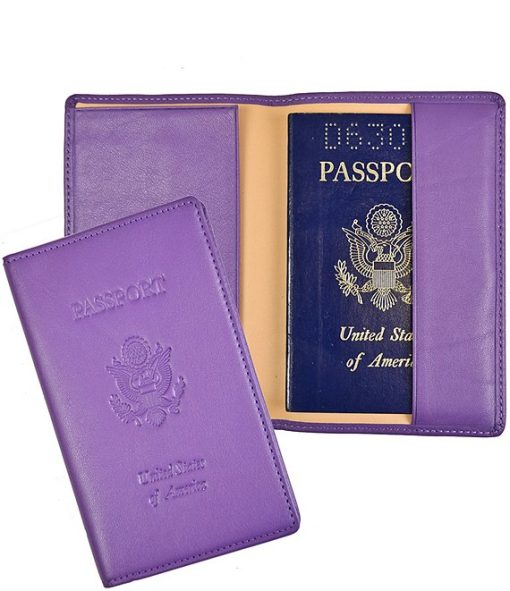 Leather Debossed RFID Blocking Passport Jacket - Image 4