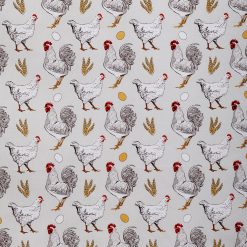 Chickens On Green Novelty Cotton Fabric