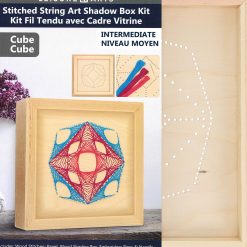 Leisure Arts 11 Cube Wood Stitching String Art Kit With Shadow Box