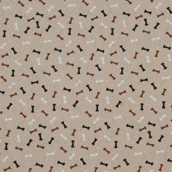 Dog Bones Cream and Black Novelty Cotton Fabric