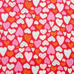 Valentine s Day Hearts on Red Super Snuggle Flannel Fabric by POP!
