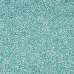 Teal Tonal Flowers Quilt Cotton Fabric by Keepsake Calico