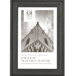 4 x 6 Traditional Black Tabletop Picture Frame by Place   Time