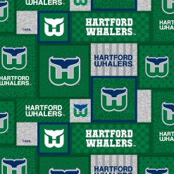 Hartford Whalers Fleece Fabric Patch