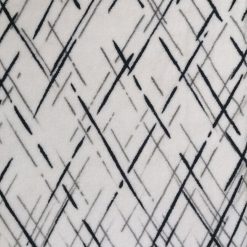 Sew Lush Black White Bias Plaid Fleece Fabric