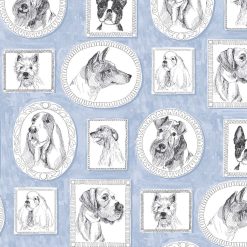 Surface Style 20.5  x 18  Celestial Pup Portraits Peel   Stick Wallpaper