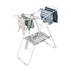 Honey Can Do 47 White Narrow Folding Wing Clothes Drying Rack 50lbs