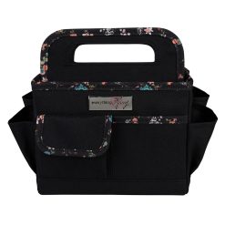 Everything Mary 9 Floral on Black Collapsible Craft Caddy
