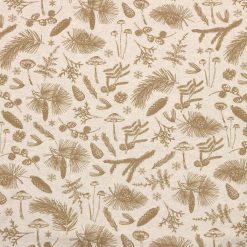 Tonal Greenery on Cream Super Snuggle Christmas Flannel Fabric
