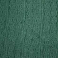 Green Knit Stitch Pattern Super Snuggle Christmas Flannel Fabric