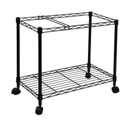 Oceanstar 24 Black Portable Single Tier Metal Rolling File Cart