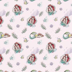 Little Mermaid Flounder Sea Cotton Fabric