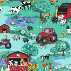 Fabric Traditions Novelty Cotton Fabric Country Farm Scene